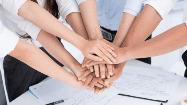 joining hands